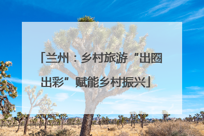 兰州：乡村旅游“出圈出彩”赋能乡村振兴