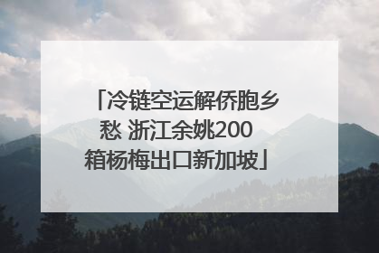 冷链空运解侨胞乡愁 浙江余姚200箱杨梅出口新加坡