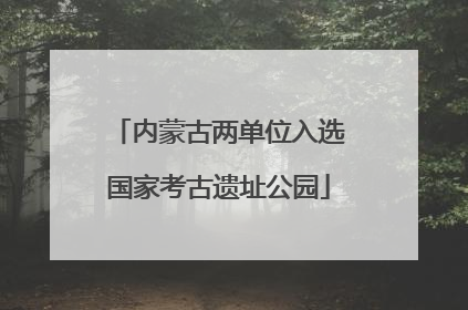 内蒙古两单位入选国家考古遗址公园