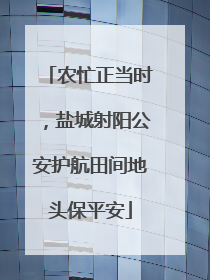 农忙正当时，盐城射阳公安护航田间地头保平安