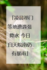 凌晨祁门等地遭遇强降水 今日白天皖南仍有暴雨