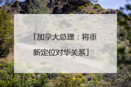 加拿大总理：将重新定位对华关系