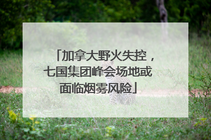 加拿大野火失控，七国集团峰会场地或面临烟雾风险