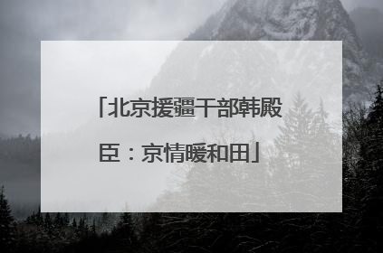北京援疆干部韩殿臣：京情暖和田