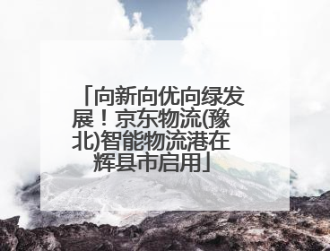 向新向优向绿发展！京东物流(豫北)智能物流港在辉县市启用