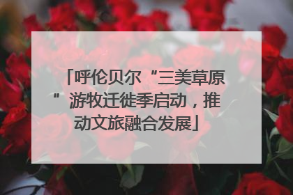 呼伦贝尔“三美草原”游牧迁徙季启动，推动文旅融合发展