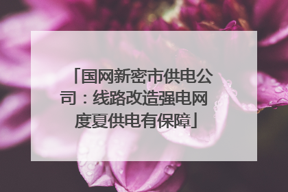 国网新密市供电公司：线路改造强电网 度夏供电有保障