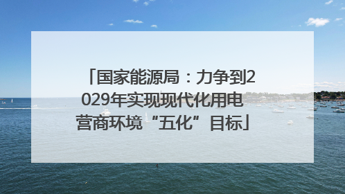 国家能源局：力争到2029年实现现代化用电营商环境“五化”目标