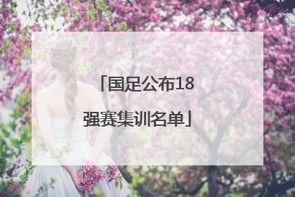 国足公布18强赛集训名单