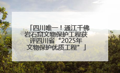 四川唯一！通江千佛岩石窟文物保护工程获评四川省“2025年文物保护优质工程”