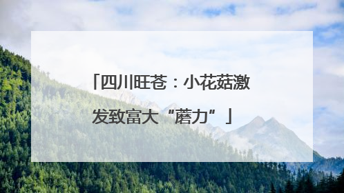 四川旺苍：小花菇激发致富大“蘑力”