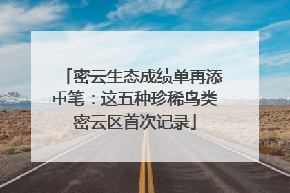 密云生态成绩单再添重笔：这五种珍稀鸟类密云区首次记录