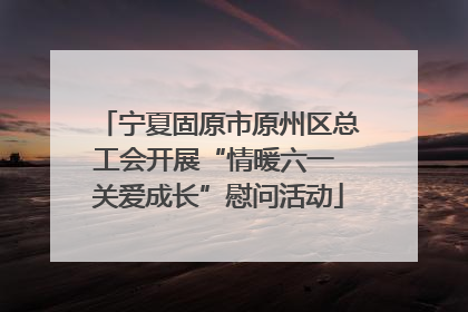 宁夏固原市原州区总工会开展“情暖六一 关爱成长”慰问活动
