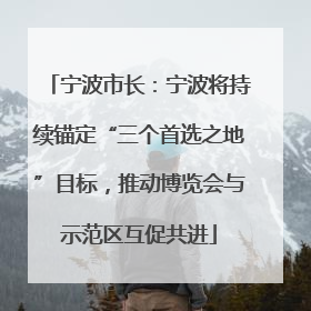 宁波市长：宁波将持续锚定“三个首选之地”目标，推动博览会与示范区互促共进