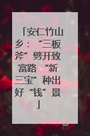 安仁竹山乡：“三板斧”劈开致富路 “新三宝”种出好“钱”景