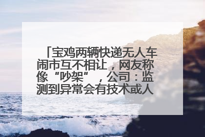 宝鸡两辆快递无人车闹市互不相让，网友称像“吵架”，公司：监测到异常会有技术或人为干预处置