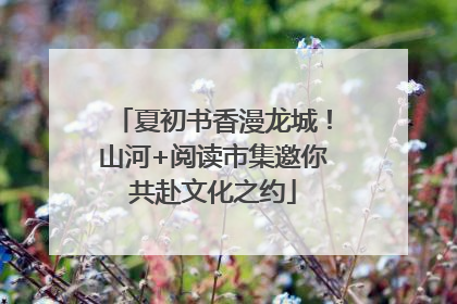 夏初书香漫龙城！山河+阅读市集邀你共赴文化之约