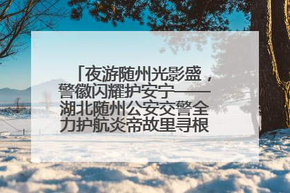 夜游随州光影盛，警徽闪耀护安宁——湖北随州公安交警全力护航炎帝故里寻根节夜游活动侧记