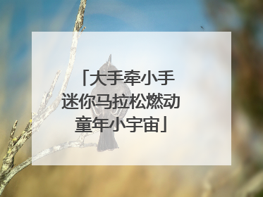 大手牵小手 迷你马拉松燃动童年小宇宙