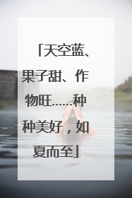 天空蓝、果子甜、作物旺……种种美好，如夏而至