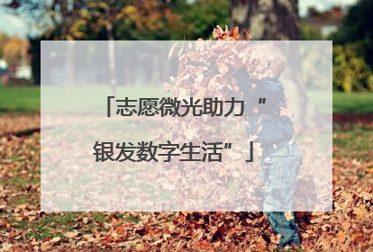 志愿微光助力“银发数字生活”