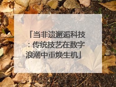 当非遗邂逅科技：传统技艺在数字浪潮中重焕生机