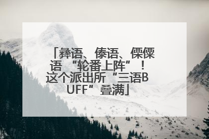 彝语、傣语、傈僳语 “轮番上阵”！这个派出所“三语BUFF”叠满