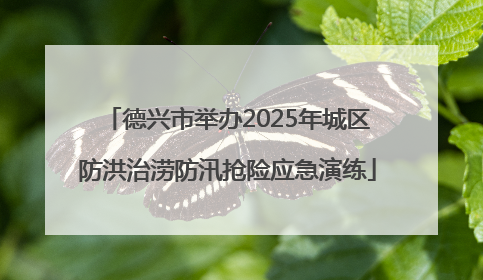 德兴市举办2025年城区防洪治涝防汛抢险应急演练