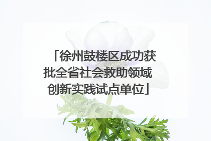 徐州鼓楼区成功获批全省社会救助领域创新实践试点单位