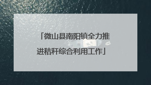微山县南阳镇全力推进秸秆综合利用工作