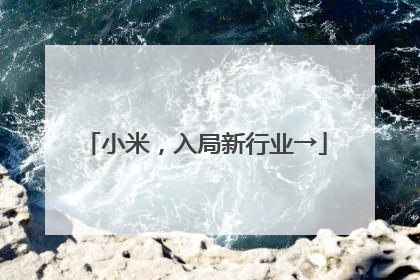 小米，入局新行业→