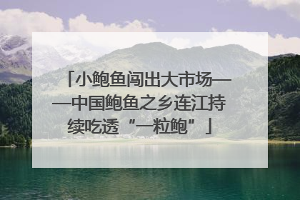 小鲍鱼闯出大市场——中国鲍鱼之乡连江持续吃透“一粒鲍”