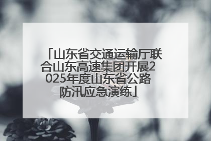 山东省交通运输厅联合山东高速集团开展2025年度山东省公路防汛应急演练