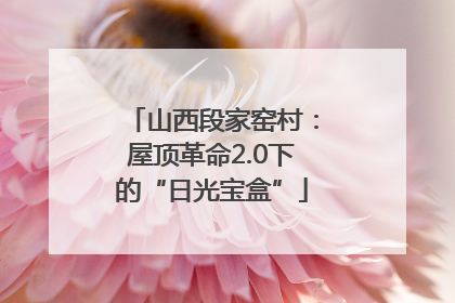 山西段家窑村：屋顶革命2.0下的“日光宝盒”