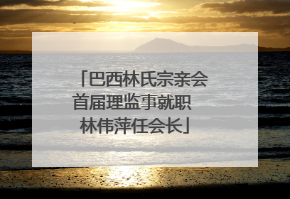 巴西林氏宗亲会首届理监事就职 林伟萍任会长