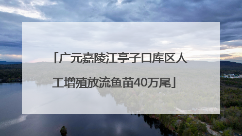 广元嘉陵江亭子口库区人工增殖放流鱼苗40万尾