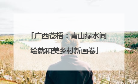 广西苍梧：青山绿水间绘就和美乡村新画卷