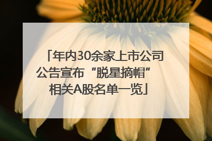年内30余家上市公司公告宣布“脱星摘帽” 相关A股名单一览