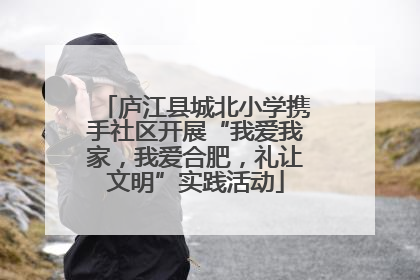 庐江县城北小学携手社区开展“我爱我家，我爱合肥，礼让文明”实践活动