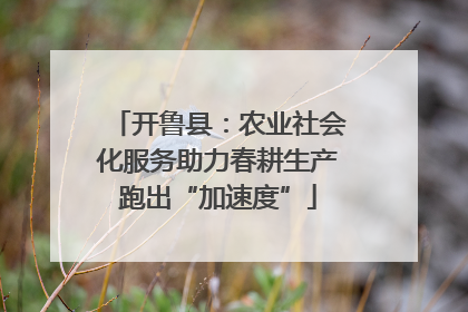 开鲁县：农业社会化服务助力春耕生产跑出“加速度”