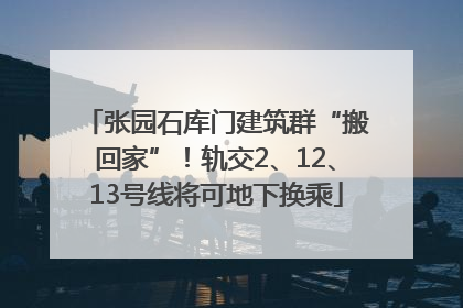 张园石库门建筑群“搬回家”！轨交2、12、13号线将可地下换乘