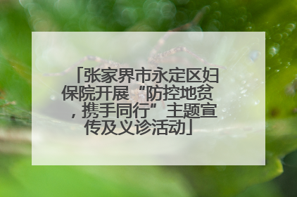 张家界市永定区妇保院开展“防控地贫，携手同行”主题宣传及义诊活动