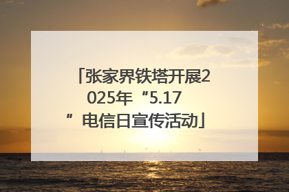张家界铁塔开展2025年“5.17”电信日宣传活动