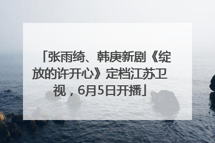 张雨绮、韩庚新剧《绽放的许开心》定档江苏卫视，6月5日开播