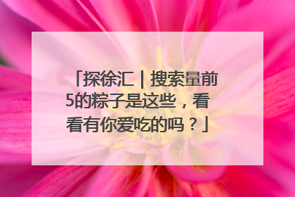 探徐汇｜搜索量前5的粽子是这些，看看有你爱吃的吗？