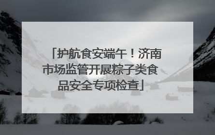 护航食安端午！济南市场监管开展粽子类食品安全专项检查