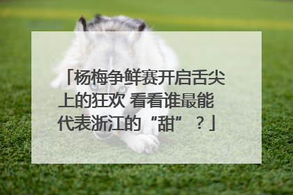 杨梅争鲜赛开启舌尖上的狂欢 看看谁最能代表浙江的“甜”？
