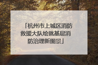 杭州市上城区消防救援大队绘就基层消防治理新图景