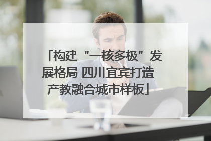 构建“一核多极”发展格局 四川宜宾打造产教融合城市样板
