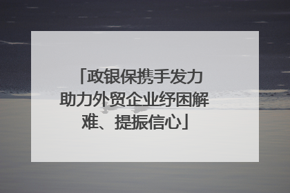 政银保携手发力 助力外贸企业纾困解难、提振信心